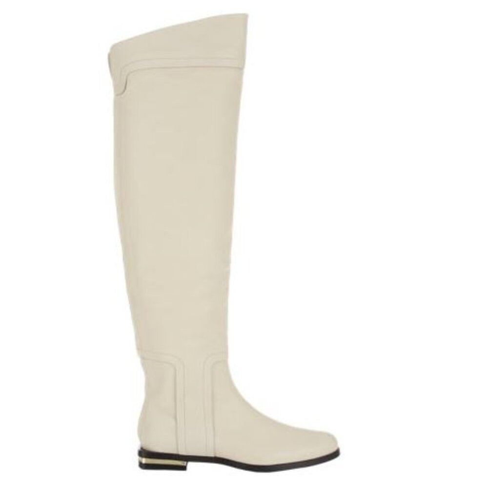 Maiyet Soft Leather Over-The-Knee Cream Boots EU 36.5